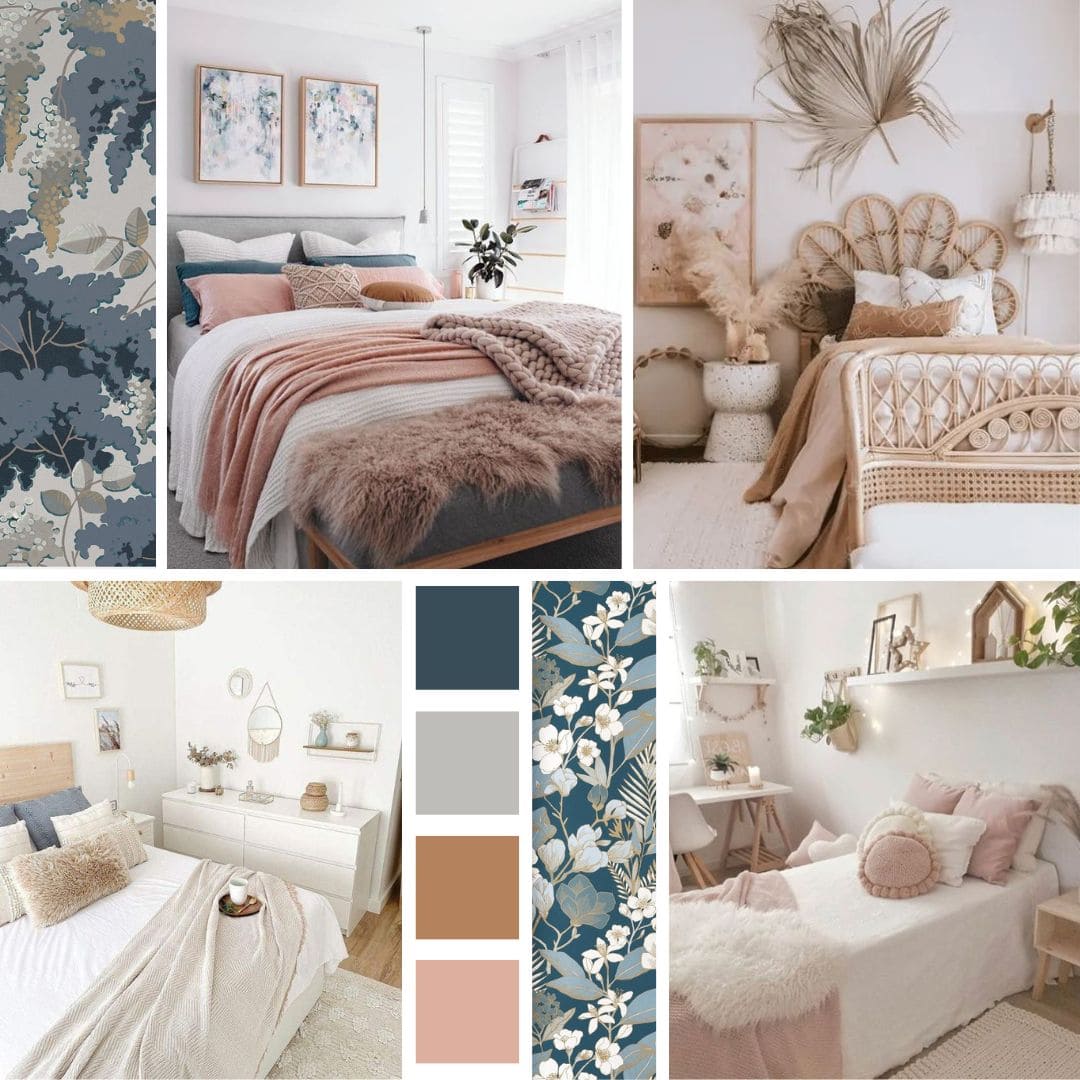 Planche d'ambiance chambre ado fille
