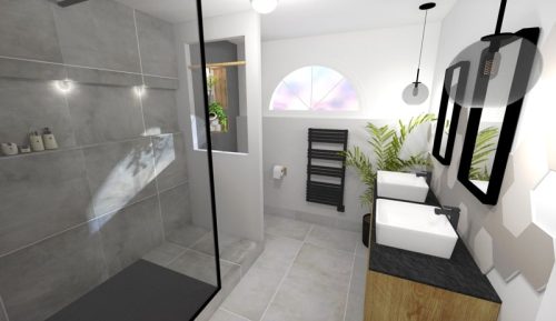 vue 3D salle de bain