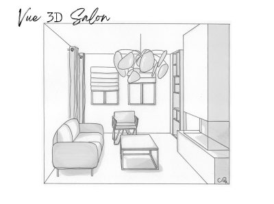Croquis 3D salon